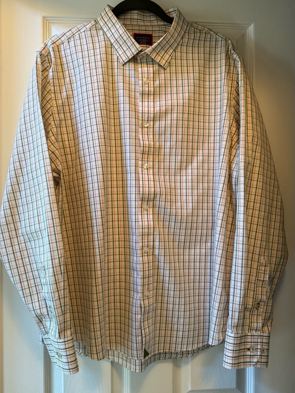 UNTUCKit Button Front Wrinkle Free Cotton Slim Fit Shirt-2XL